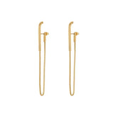 Brincos Stainless Steel Drop Earrings